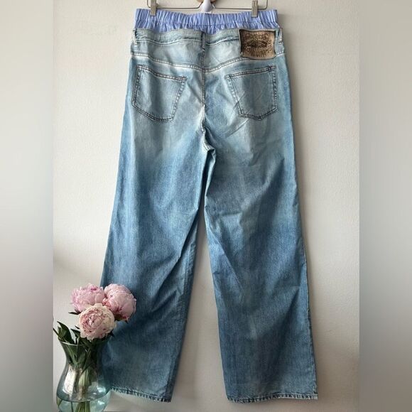 NWOT Acne Studios PRINTED TROUSERS in Light blue - Picture 5 of 16